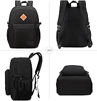 Amazon.com | SUPACOOL Black Backpack For School, Bookbag for Boys